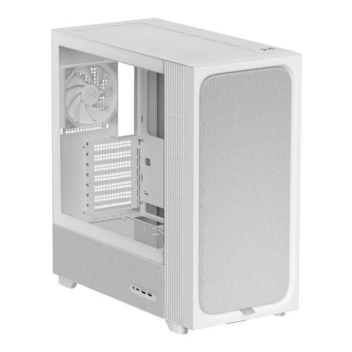 TRYX FLOVA F50 Tempered Glass ATX Mid-Tower Computer Case - White — vista 1