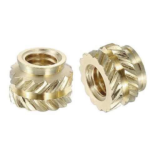 Leo Sales Ltd. M5 Threaded Insert Knurled Brass Nuts — vista 1