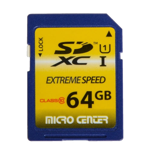 Micro Center 64GB SD Card UHS-I Class 10 SDXC Flash Memory Card — vista 1