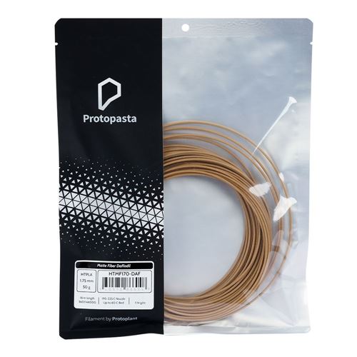Proto-Pasta 1.75mm Matte Fiber HTPLA Protopasta 3D Printing Filament 50.00 g (1.76 oz.) Co — vista 1