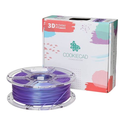 Cookiecad 1.75mm PETG Iridescent 3D Printer Filament Single Color 1.0 kg (2.2 lbs.) Spool  — vista 1