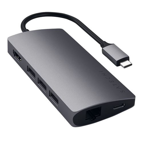 Satechi Type-C Multi-Port Adapter 4K with Ethernet V2 - Space Gray — vista 1