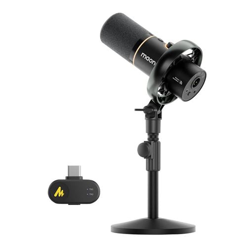 maono PD200W Hybrid Podcasting Dynamic Microphone - Black — vista 1