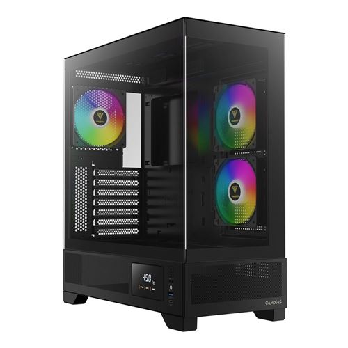 Gamdias ATLAS M1 RGB Tempered Glass ATX Mid-Tower Computer Case - Black — vista 1