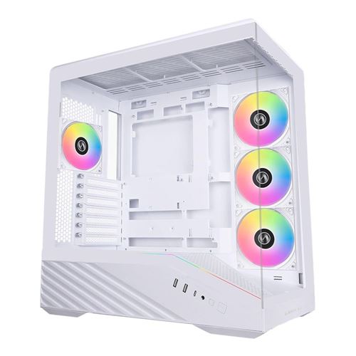 Lian Li Vector V100R RGB Tempered Glass ATX Mid-Tower Computer Case - White — vista 1