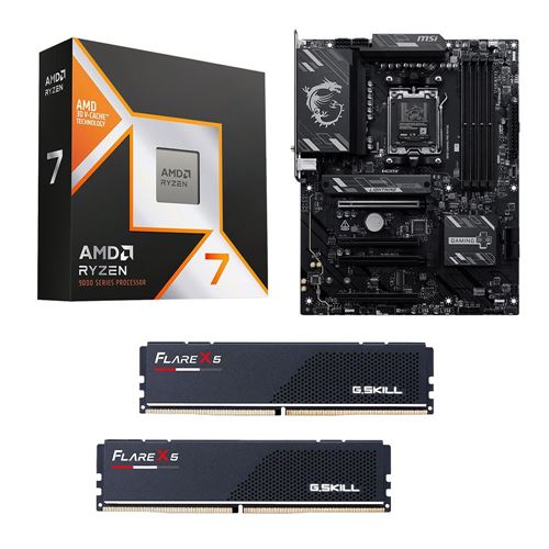 AMD Ryzen 7 9800X3D, MSI B850 Gaming Pro WiFi6E AM5, G.Skill Flare X5 Series 32GB DDR5-600 — vista 1
