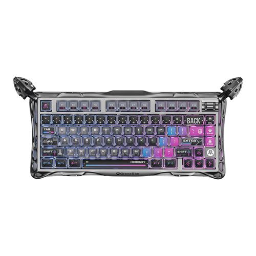 GravaStar Mercury K1 Pro 75% Wireless Mechanical Gaming Keyboard - Special Cyberpunk Editi — vista 1