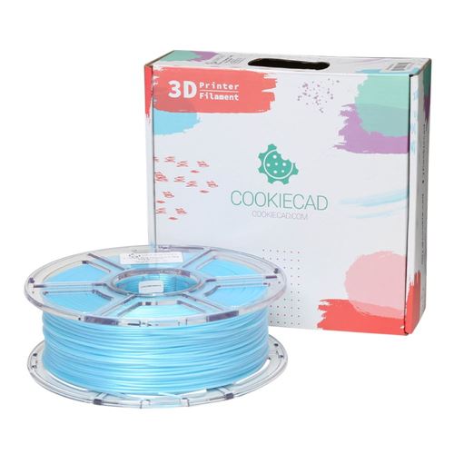 Cookiecad 1.75mm PLA 3D Printer Filament Single Color 1.0 kg (2.2 lbs.) Spool - Pale Blue  — vista 1