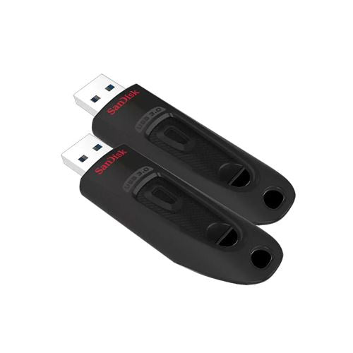 Sandisk 64GB Ultra SuperSpeed+ USB 3.1 (Gen 1) Flash Drive - Black (2-Pack) — vista 1