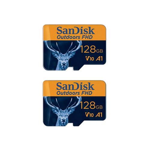 Sandisk 128GB Outdoors Full HD microSDXC Class 10 / U1 / V10 Flash Memory Card (2-Pack) — vista 1