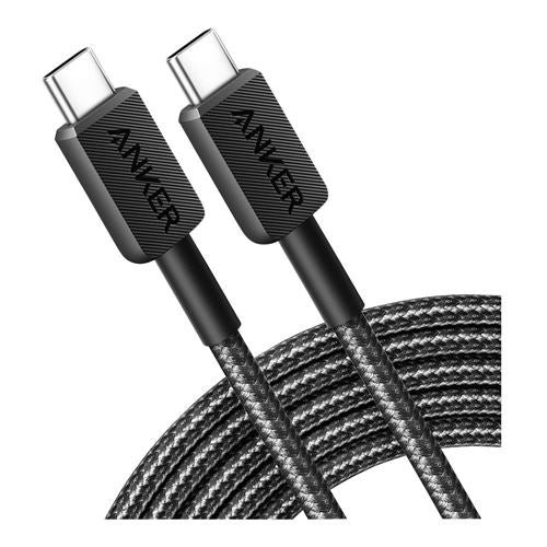 Anker 322 PowerLine USB C to USB C Fast Charging 10ft - Black — vista 1