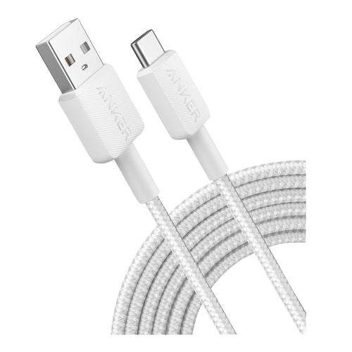 Anker 322 PowerLine USB A to USB C Fast Charging 10ft - White — vista 1