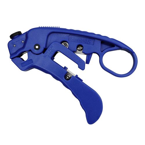 Adjustable Cat7a/6a/6/5e UTP/STP Stripper - Blue — vista 1