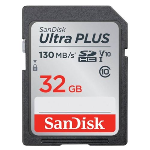 Sandisk 32GB Ultra Plus SDHC Speed Class 10/ UHS-1/ V10 Flash Memory Card — vista 1