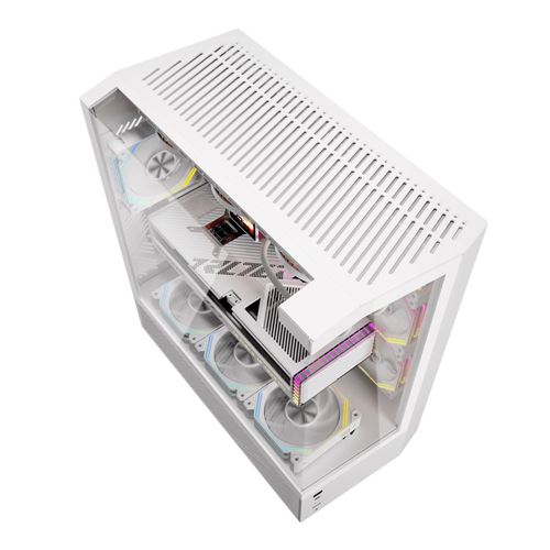 darkFlash DY460 Tempered Glass ATX Mid-Tower Computer Case - Black — vista 1