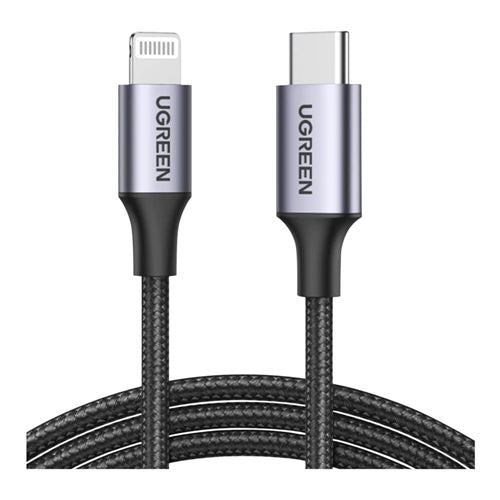 UGreen USB-C to Lightning MFi Certified Braided Cable - 6.6 ft — vista 1