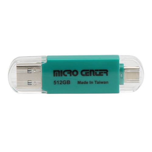 Inland 512GB Dual Type-A Type-C 2-in-1 SuperSpeed USB 3.2 (Gen 1) Flash Drive - Green — vista 1