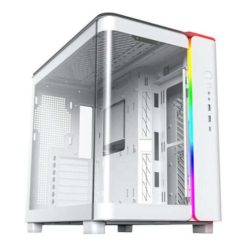 Montech KING 95 Pro Tempered Glass ATX Mid-Tower Computer Case - White — vista 1