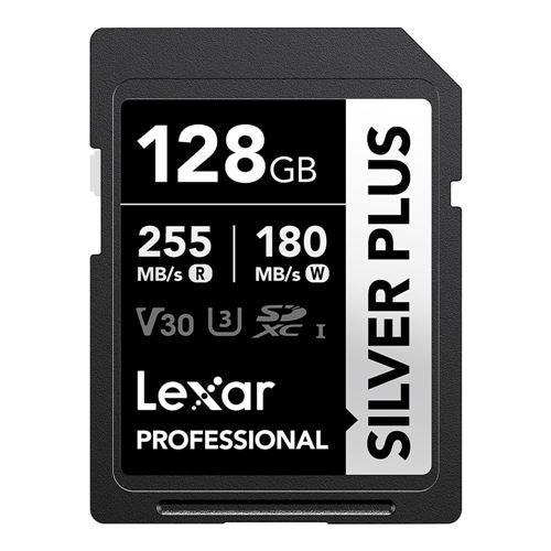 Lexar 128GB Professional SILVER PLUS UHS-I SDXC Class 10 U3 V30 Flash Memory Card — vista 1