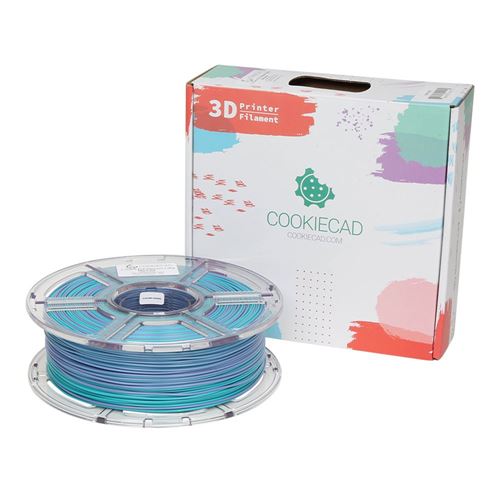 Cookiecad 1.75mm Mermaid (Rainbow Transition) PLA 3D Printer Filament - 1kg Spool (2.2 lbs — vista 1