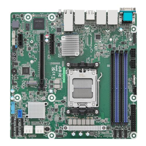 ASRock ASROCK RACK B650D4U-2L2T — vista frontal de la tarjeta madre