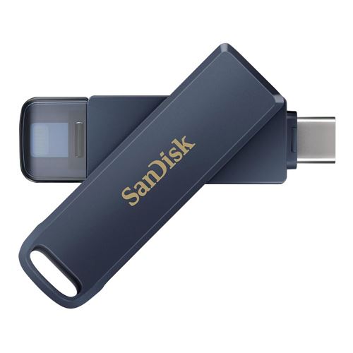 Sandisk 128GB Phone Drive USB 3.2 (Gen 1) Type-C / Lightning Thumb Drive - Blue — vista 1