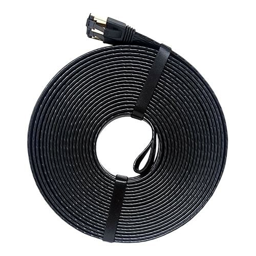 PPA 50 Ft. Flat CAT 8 Snagless Ethernet Cable - Black — vista 1