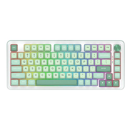 Redragon MCK681 Cyrus PRO RGB 75% Wireless Gaming Keyboard - Green
 Custom Gray Linear Swi — vista 1