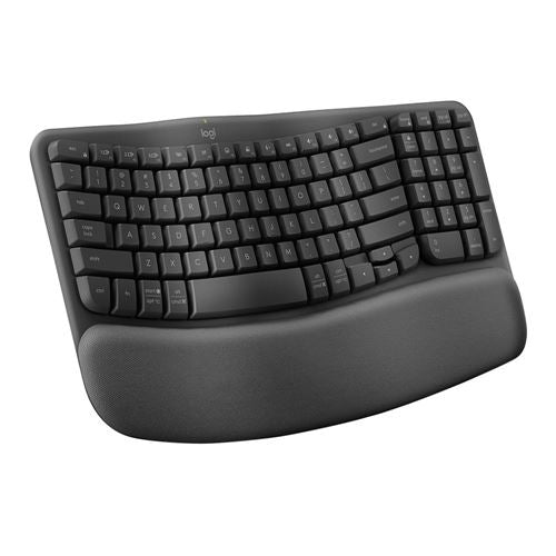 Logitech Wave Keys Ergonomic Wireless Keyboard - Graphite — vista 1