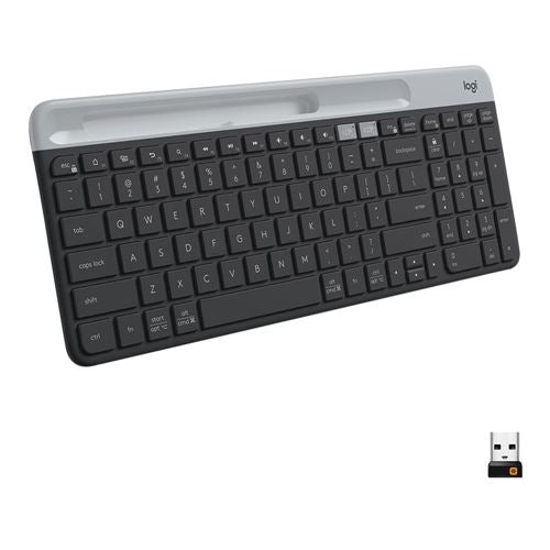 Logitech K585 Multi-Device Slim Wireless Compact Keyboard - Graphite — vista 1
