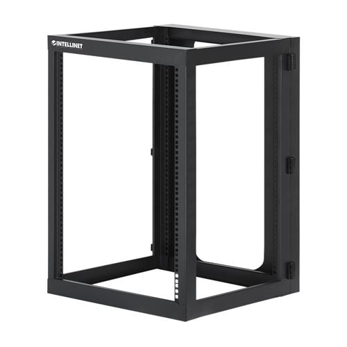 Intellinet 19 inch Wall Mount 4-Post Open Frame Network Rack - 15U — vista 1