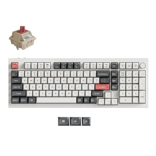 Keychron Q5 Ultra 8K Red Switch Wireless Custom Mechanical Keyboard - White — vista 1