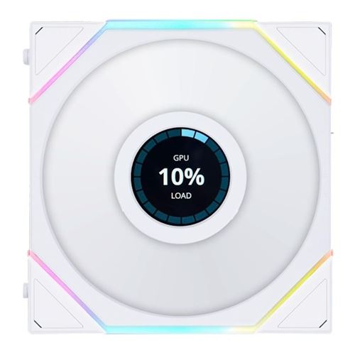 Lian Li UNI FAN TL LCD FLEX 120mm Fluid Dynamic Case Fan - White — vista 1