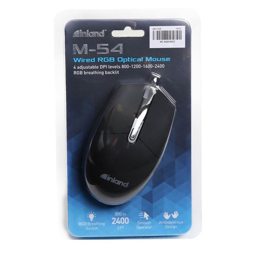 Inland M-54 RGB Esport Gaming Mouse — vista 2