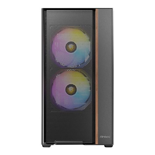 Antec FLUX REAR Tempered Glass ATX Mid-Tower Computer Case - Black — vista 2