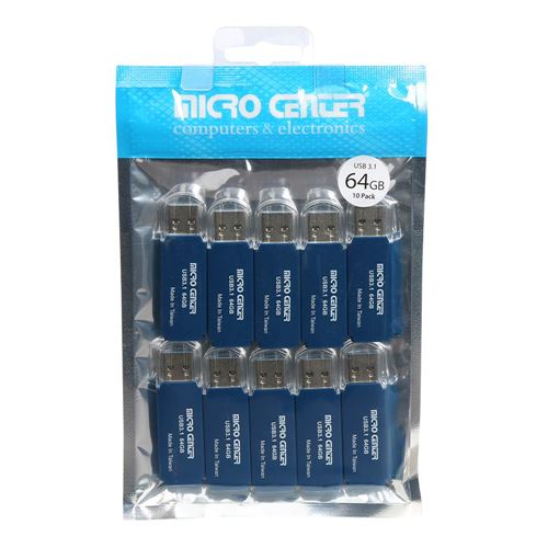 Micro Center 64GB SuperSpeed USB 3.1 (Gen 1 Type-A) Flash Drive - Blue — vista 2