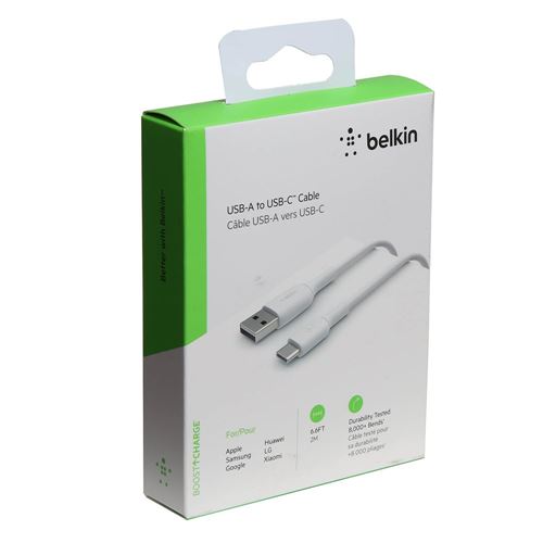 Belkin BOOST CHARGE USB 2.0 (Type-C) Male to USB 2.0 (Type-A) Male Charge/ Sync Cable 6.6  — vista 2