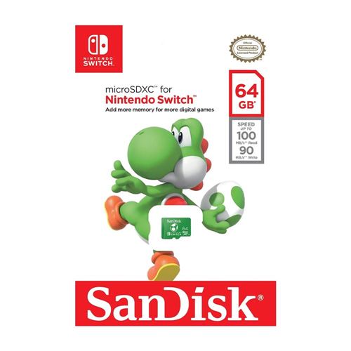 Sandisk 64GB Nintendo microSDXC Class 10 / UHS-1 Flash Memory Card with Adapter — vista 2