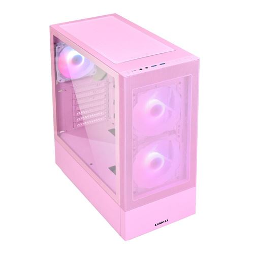 Lian Li Lancool 205 Mesh Type C Tempered Glass ATX Mid-Tower Computer Case - Pink — vista 2