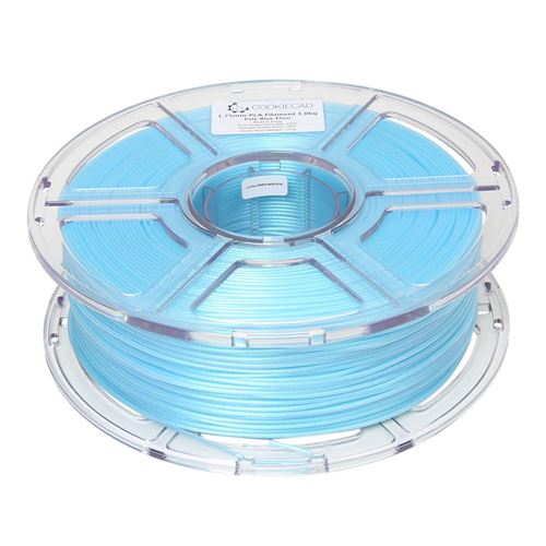 Cookiecad 1.75mm PLA 3D Printer Filament Single Color 1.0 kg (2.2 lbs.) Spool - Pale Blue  — vista 2
