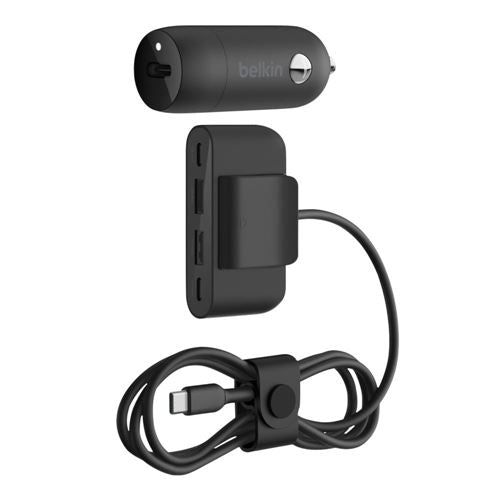 Belkin BoostCharge 30W USB-C PPS Car Charger with 4-Port USB Power Extender — vista 2
