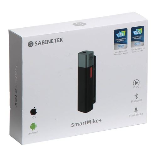 SabineTek SmartMike Plus Wireless Bluetooth Condenser Microphone - Black — vista 2