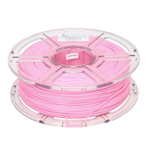 Cookiecad 1.75mm PLA 3D Printer Filament 1.0 kg (2.2 lbs.) Spool - Bubblegum
 Dimensional  — vista 2