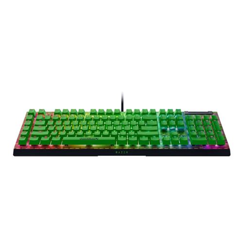 Razer BlackWidow V4 X Wired Gaming Keyboard - Minecraft Edition
 Razer Green Clicky Switch — vista 2
