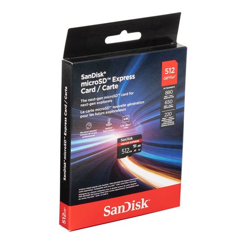 Sandisk 512GB microSD Express Class 10 / U3 Flash Memory Card — vista 2