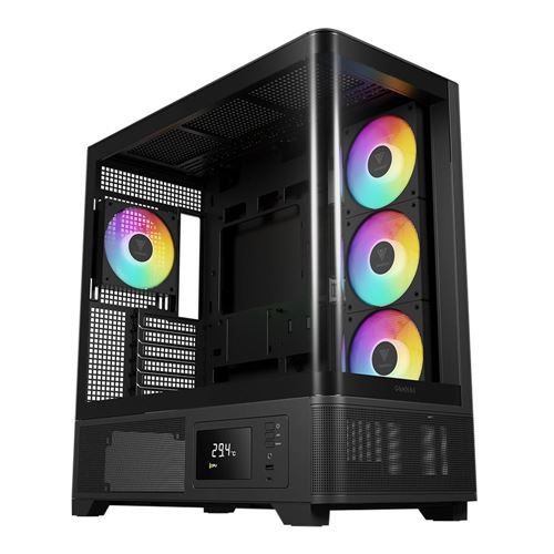 Gamdias Atlas P2 Tempered Glass ATX Mid-Tower Computer Case - Black — vista 2