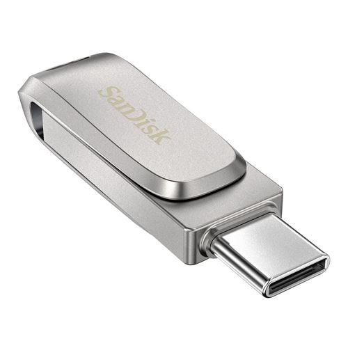 Sandisk 256GB Dual Drive Luxe SuperSpeed+ USB 3.1 (Gen 1) Flash Drive - Silver — vista 2