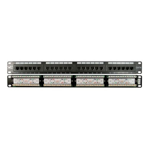 Vertical Cable CAT6 24 Port Aluminum Patch Panel — vista 2