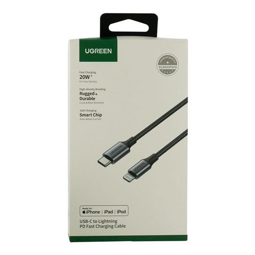 UGreen USB-C to Lightning MFi Certified Braided Cable - 3.3 ft — vista 2
