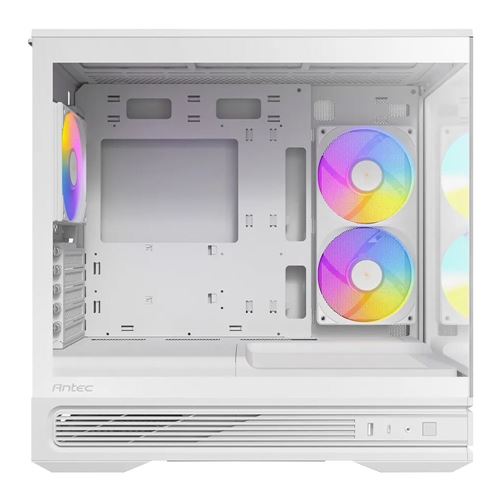 Antec C2M ARGB Tempered Glass microATX Mid-Tower Computer Case - White — vista 2